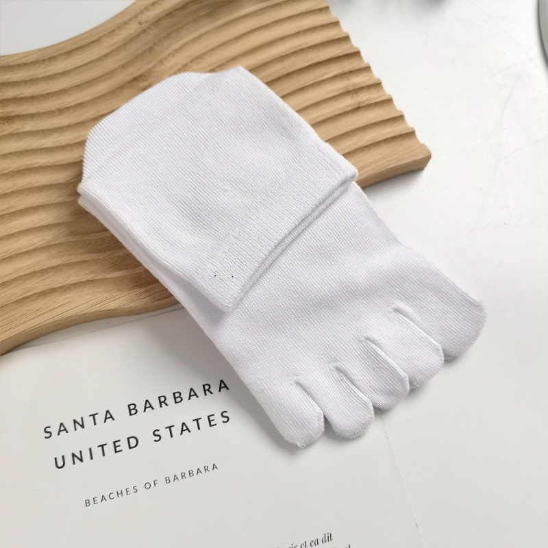 Čarape s pet prstiju, srednje dužine, pamuk, prozračne, upijaju znoj, anti-trenje, jednobojne, unisex, 70–80% pamuk