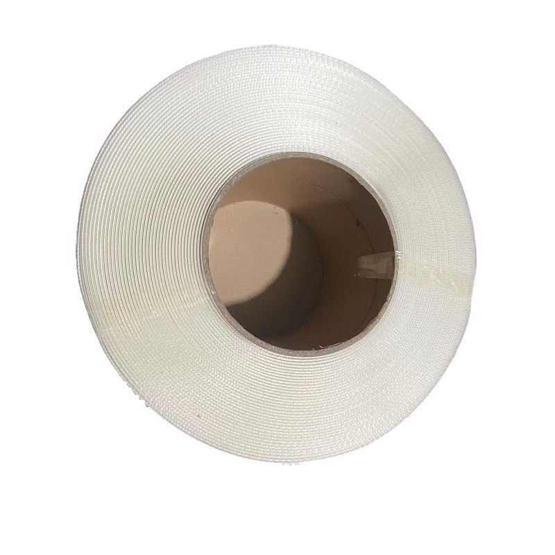 Kétfunkciós csomagoló szalag, 0,8 mm vastagság, 160 kg szakítószilárdság, tekercs külső átmérője 400 mm és belső 200 mm