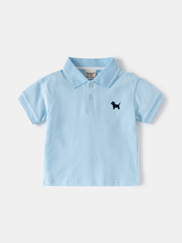Polo majica za dječake kratkih rukava, pamuk, jednobojna, brend wellkids, uzrast 3–8 godina