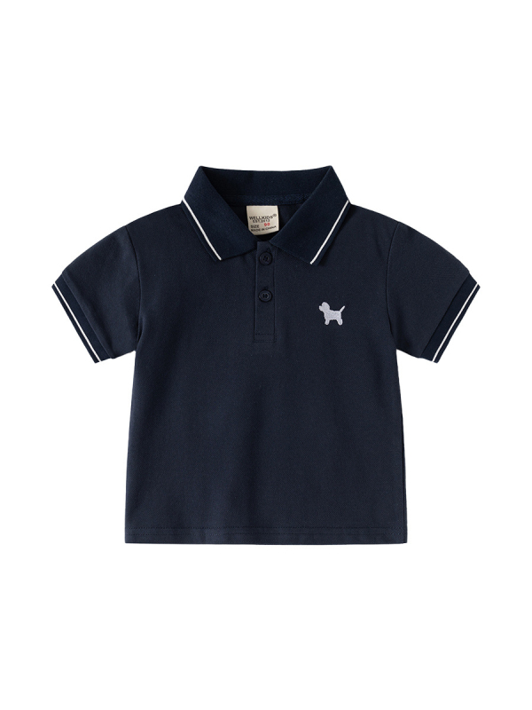 Polo majica za dječake kratkih rukava, pamuk, jednobojna, brend wellkids, uzrast 3–8 godina
