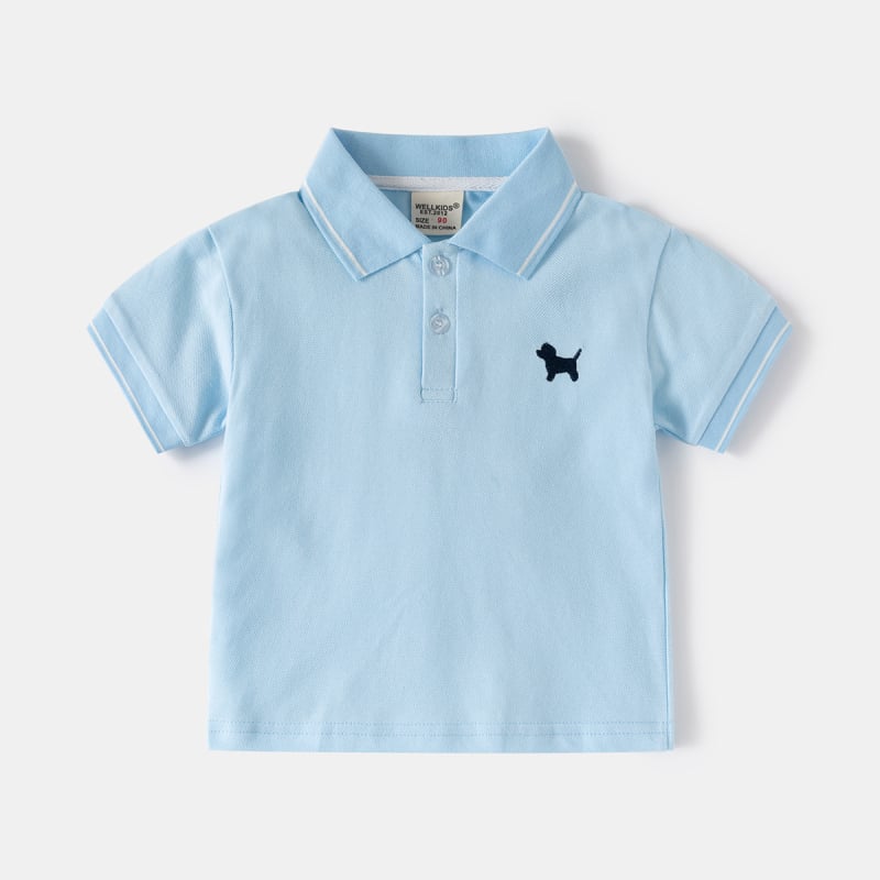 Polo majica za dječake kratkih rukava, pamuk, jednobojna, brend wellkids, uzrast 3–8 godina