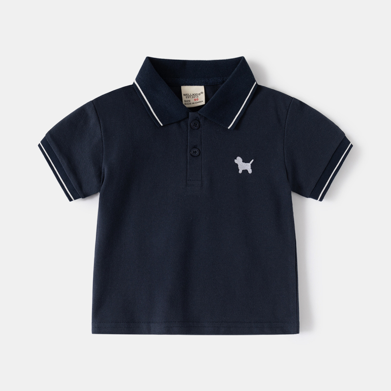 Polo majica za dječake kratkih rukava, pamuk, jednobojna, brend wellkids, uzrast 3–8 godina