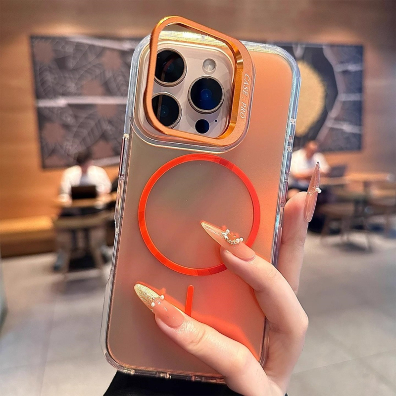 Carcasă de protecție pentru iPhone 14 Pro Max, finisaj spray acrilic, impermeabilă, anti-alunecare, atracție magnetică