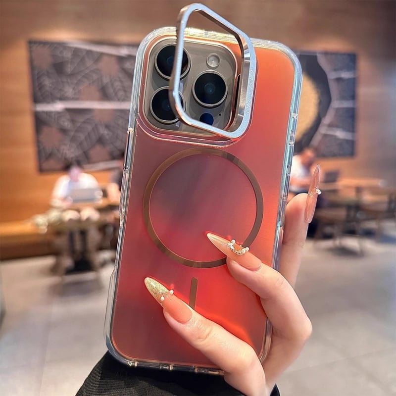 Carcasă de protecție pentru iPhone 14 Pro Max, finisaj spray acrilic, impermeabilă, anti-alunecare, atracție magnetică