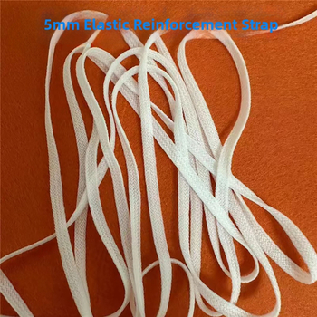 Bandă elastică întărită pentru haine și accesorii, lățime 5–6 mm, bandă elastică din poliester, curea de umăr împletită din nailon
