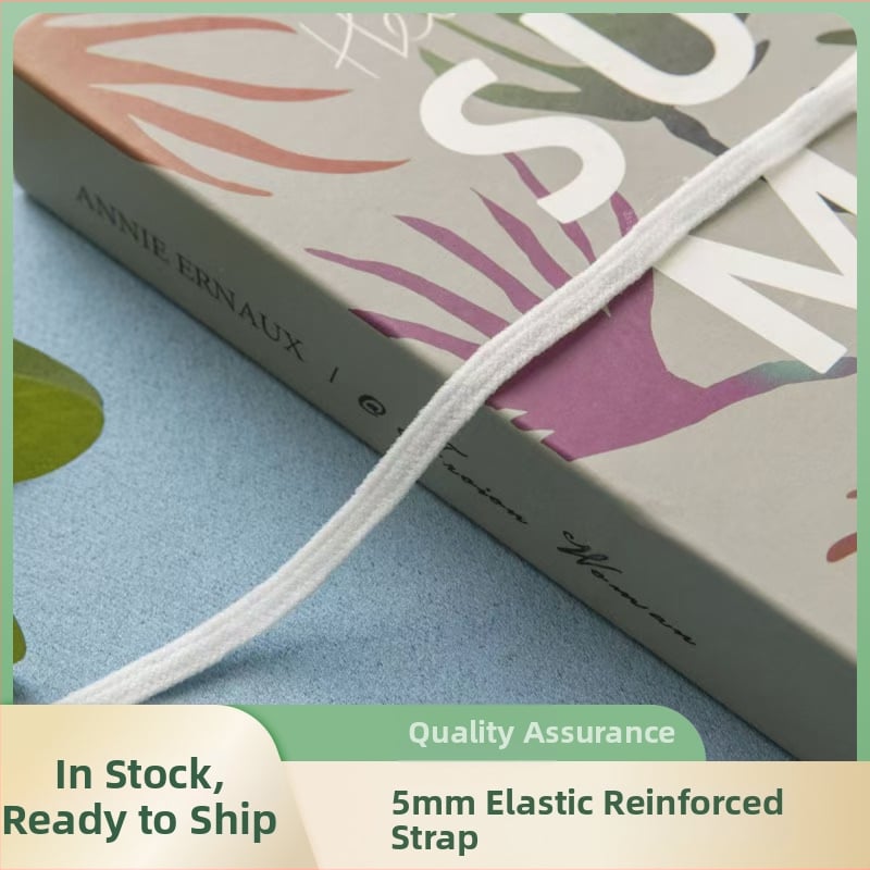 Bandă elastică întărită pentru haine și accesorii, lățime 5–6 mm, bandă elastică din poliester, curea de umăr împletită din nailon