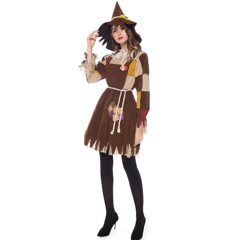 Odrasli Halloween cosplay kostim: Wizard of Oz Scarecrow, set roditelj-dijete, krzno i poliester za kazališne predstave