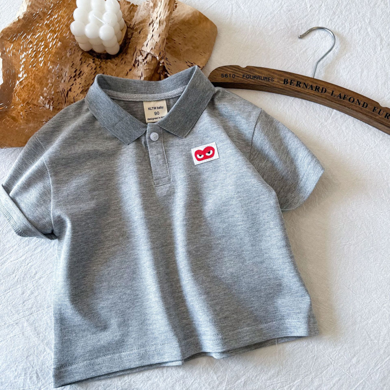 Tricou polo pentru copii, bumbac, vară 2025, unisex, pentru copii 3–8 ani
