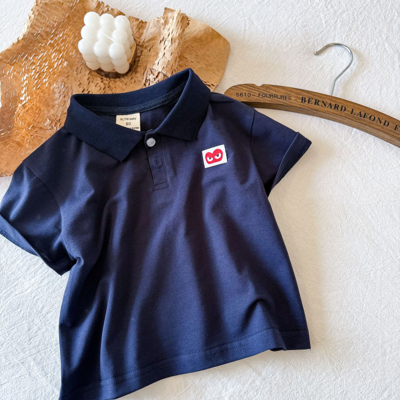 Tricou polo pentru copii, bumbac, vară 2025, unisex, pentru copii 3–8 ani
