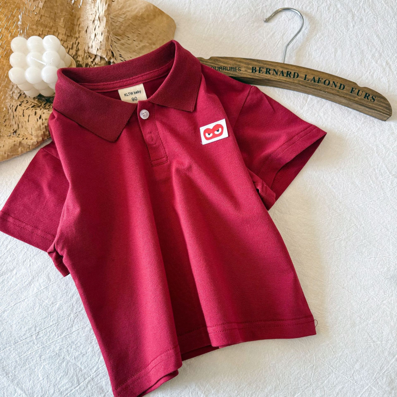 Tricou polo pentru copii, bumbac, vară 2025, unisex, pentru copii 3–8 ani