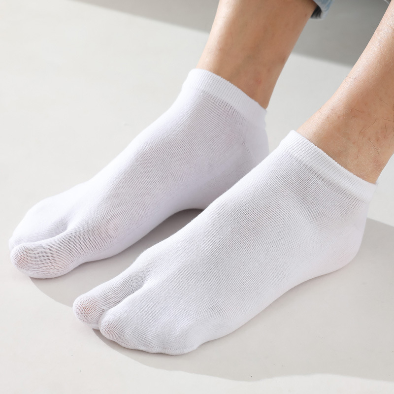 Pamučne čarape kratke s pet prstiju, unisex, upijaju znoj, jednobojne (70–80% pamuk; unisekc; 18–40; proljeće-ljeto-jesen)