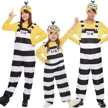 Hijalius Minions dvodijelni cosplay kostim za muškarce, poliester materijal, 95%+ poliester, bez ovratnika
