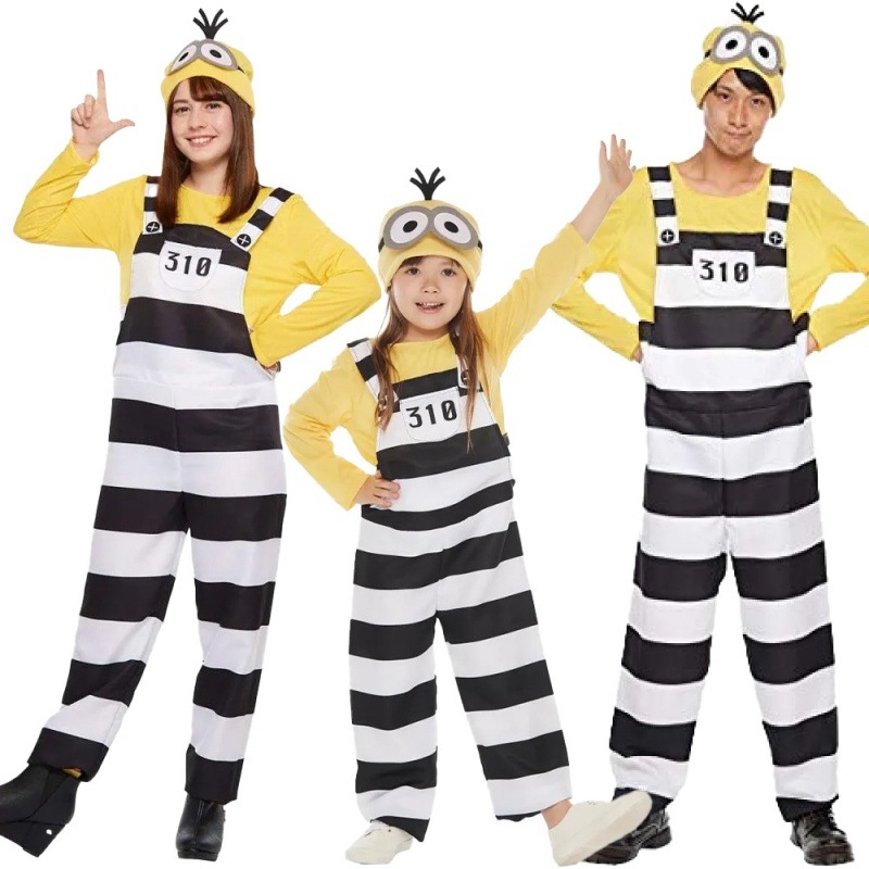 Hijalius Minions dvodijelni cosplay kostim za muškarce, poliester materijal, 95%+ poliester, bez ovratnika