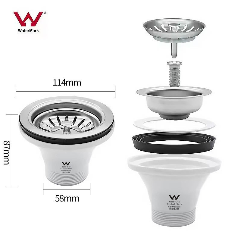 Australian Cup odvod sudopera – nehrđajući čelik 304, odvod s jednim glavom, vučni tip, WATERMARK certifikat, mogućnost prilagodbe
