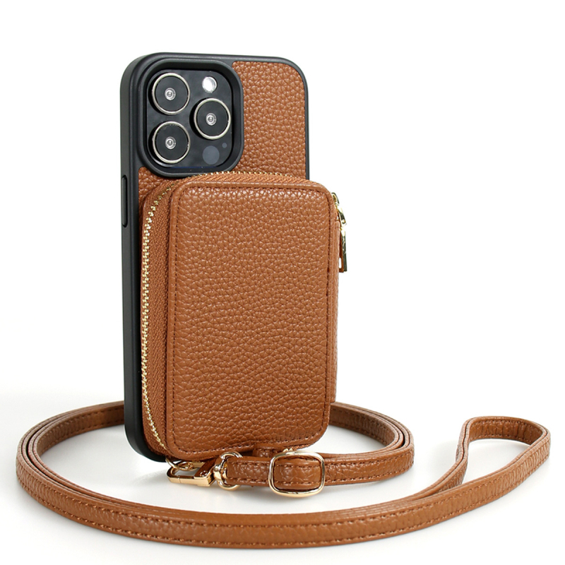 KACONE púzdro na iPhone s podstavcom — proti nárazu, proti otlačkom prstov, proti pádu, proti opotrebeniu, imitovaná koža, CNC spracovanie, pre radu iPhone 11–14