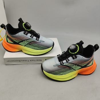 Pantofi sport pentru copii cu partea superioară din plasă, talpă EVA, unisex, pentru toate anotimpurile, model 9901 cu plasă dublă (7–12 ani)