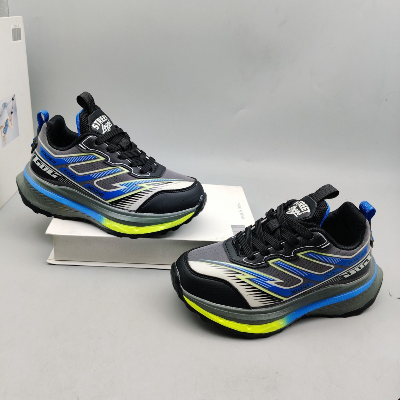 Pantofi sport pentru copii, din piele sintetică, cu șireturi, talpă EVA ușoară, unisex, 7–12 ani, toamna 2025