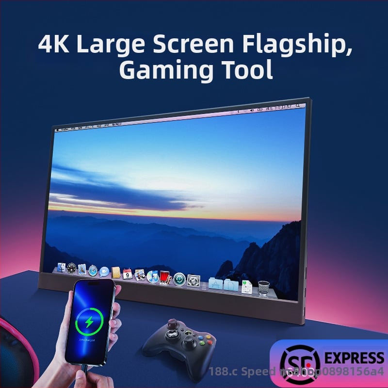 Φορητή IPS οθόνη με ανάλυση 1080p, αναλογία 16:9, USB/HDMI διεπαφή, 15W ισχύς