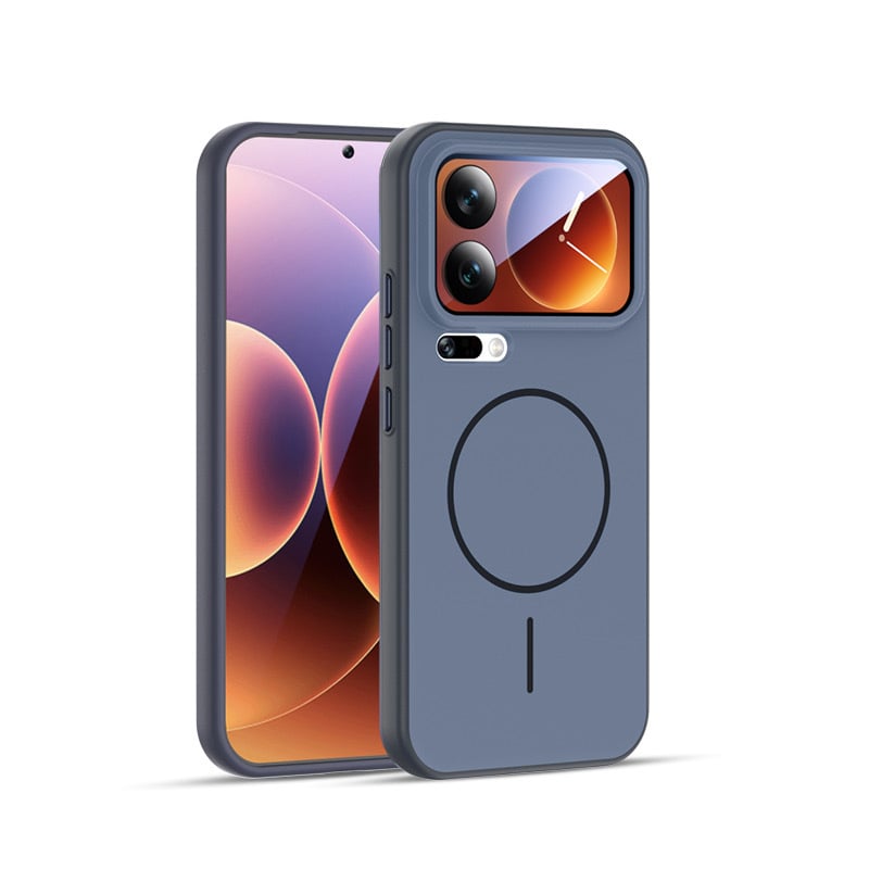 Carcasă pentru telefon Xiaomi 17Pro cu margine 2 în 1 moale și panou din acril dur, finisaj mat, protecție anti-cădere, compatibilă cu Xiaomi