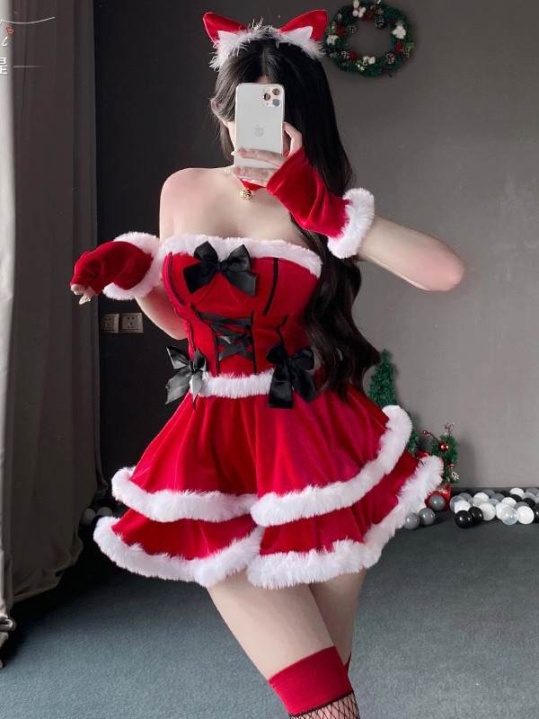 Xianyi Halloween kostim — Ženski cosplay za scensku izvedbu, koreanski velur, poliester s elastanom (80–90% poliester, <30% elastan), za igre i anime uloge, zima 2023