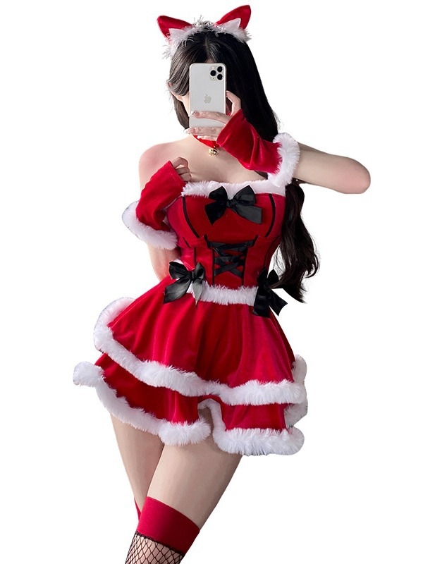 Xianyi Halloween kostim — Ženski cosplay za scensku izvedbu, koreanski velur, poliester s elastanom (80–90% poliester, <30% elastan), za igre i anime uloge, zima 2023