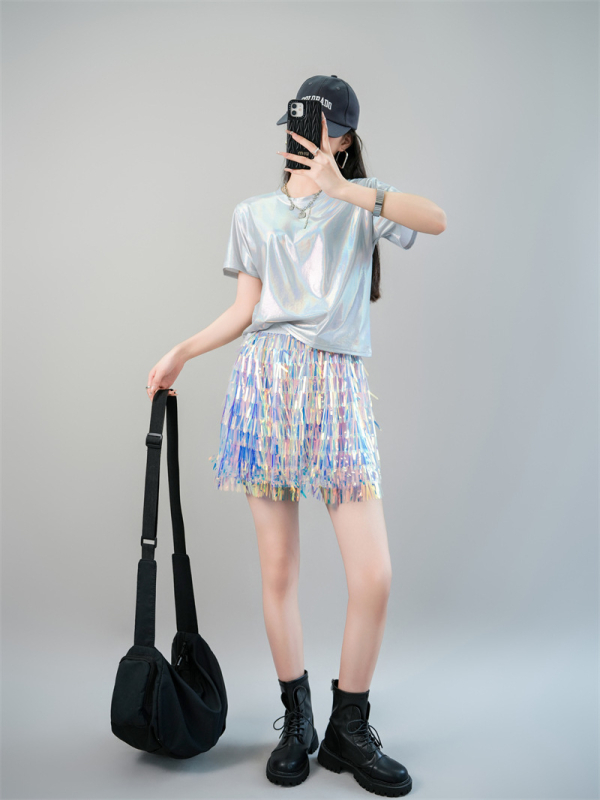 Csapat cheerleading jelmez a megnyitó ünnepségre – jazz előadás, poliészter-elasztán anyag, punk utcai stílus, nyár 2025