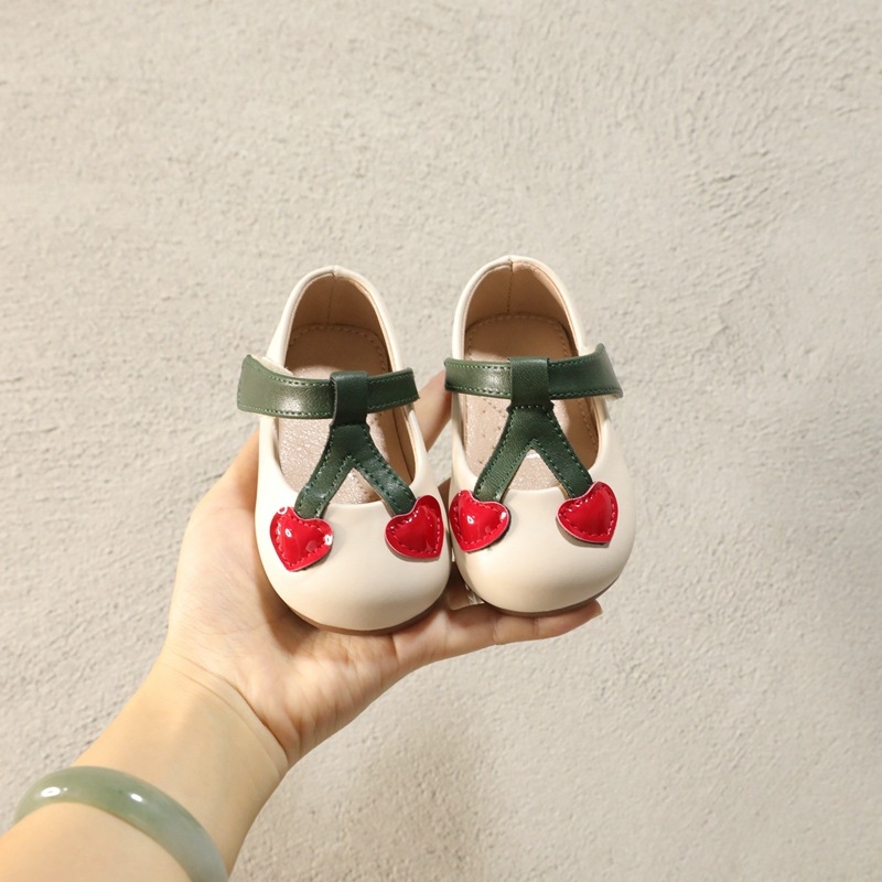 Cui Yaya pantofi din piele pentru copii 12–36 luni – talpă moale, respirabili, anti-derapare, Velcro, design desen animat