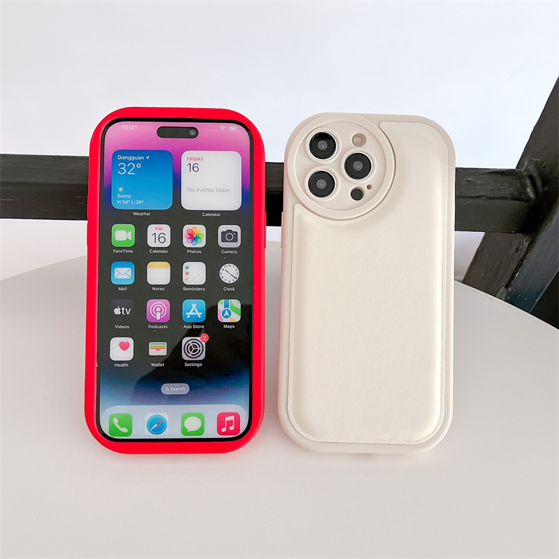 Kućište za iPhone 11 s zračnim jastučićem - sveobuhvatni stil, ovčja koža, sprej obrada, otpornost na pad