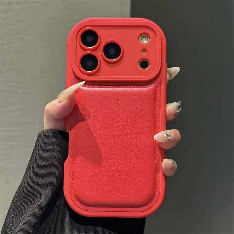 Kućište za iPhone 11 s zračnim jastučićem - sveobuhvatni stil, ovčja koža, sprej obrada, otpornost na pad