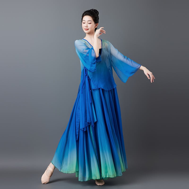 Set folklornog plesnog kostima - Tencel tkanina, Lyocell 95%+, Zima 2024, Ženski, Brend Yunjiao Rose
