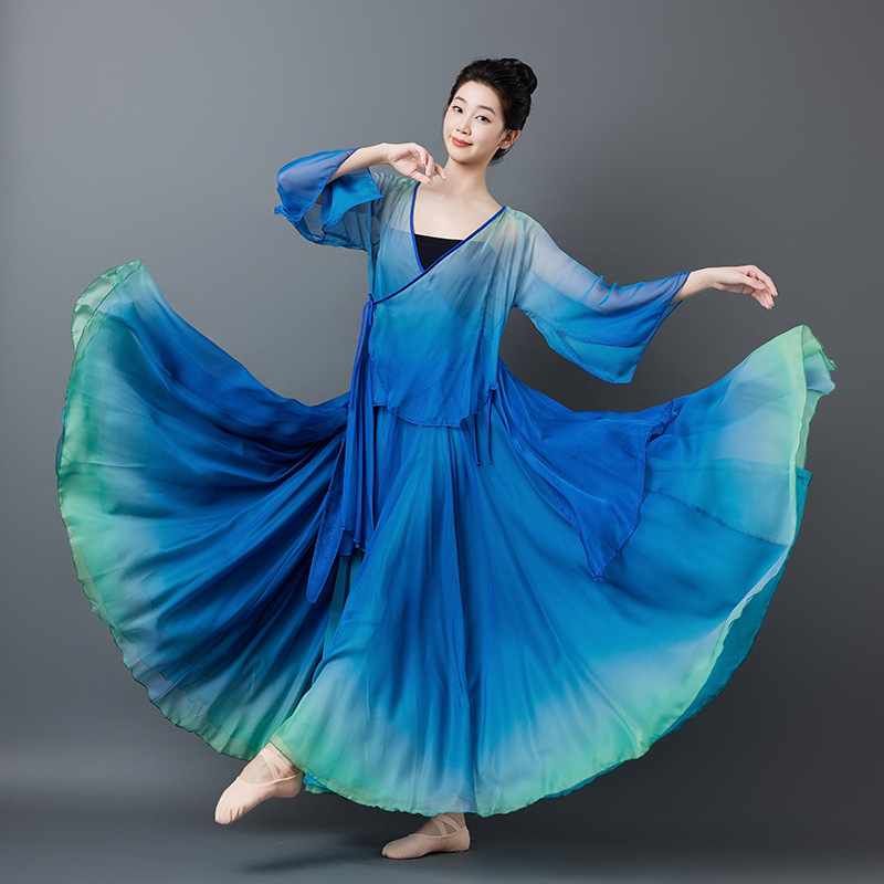 Set folklornog plesnog kostima - Tencel tkanina, Lyocell 95%+, Zima 2024, Ženski, Brend Yunjiao Rose