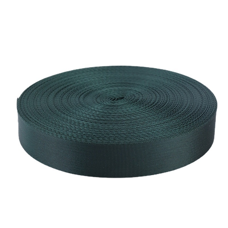 Bandă din nylon imitativă cu model herringbone — curele pentru rucsac, bandă de legare, curea pentru scaun; Brand: bissin webbing; Aplicații: rucsaci, curele, corturi, genți, lese pentru animale