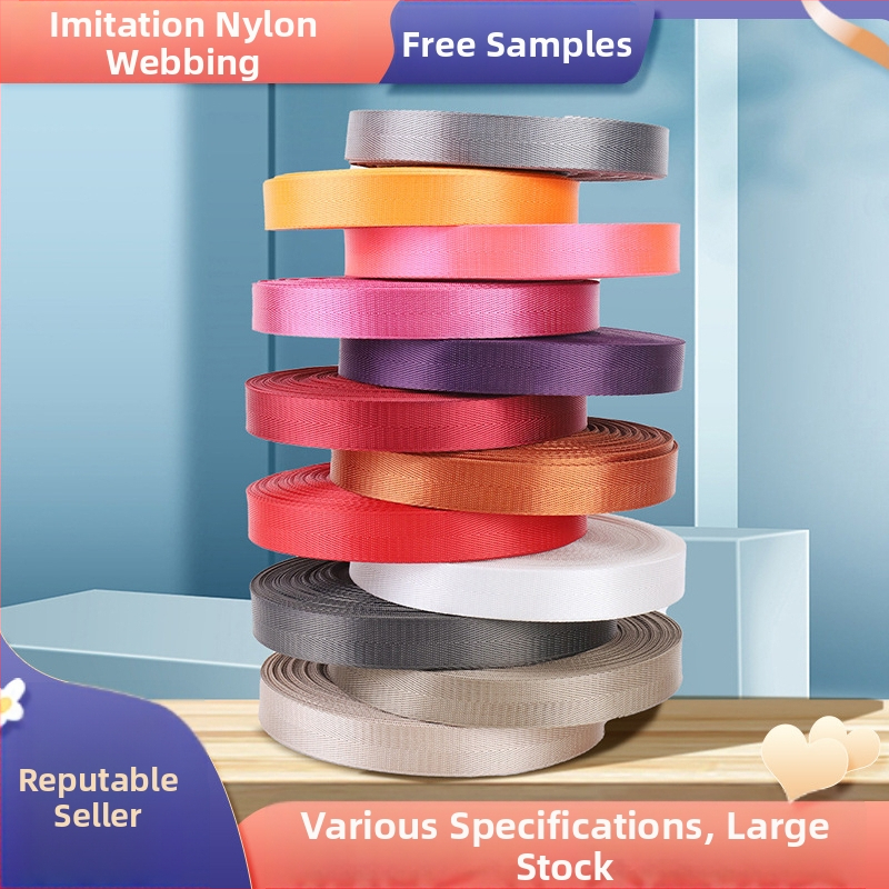 Bandă din nylon imitativă cu model herringbone — curele pentru rucsac, bandă de legare, curea pentru scaun; Brand: bissin webbing; Aplicații: rucsaci, curele, corturi, genți, lese pentru animale