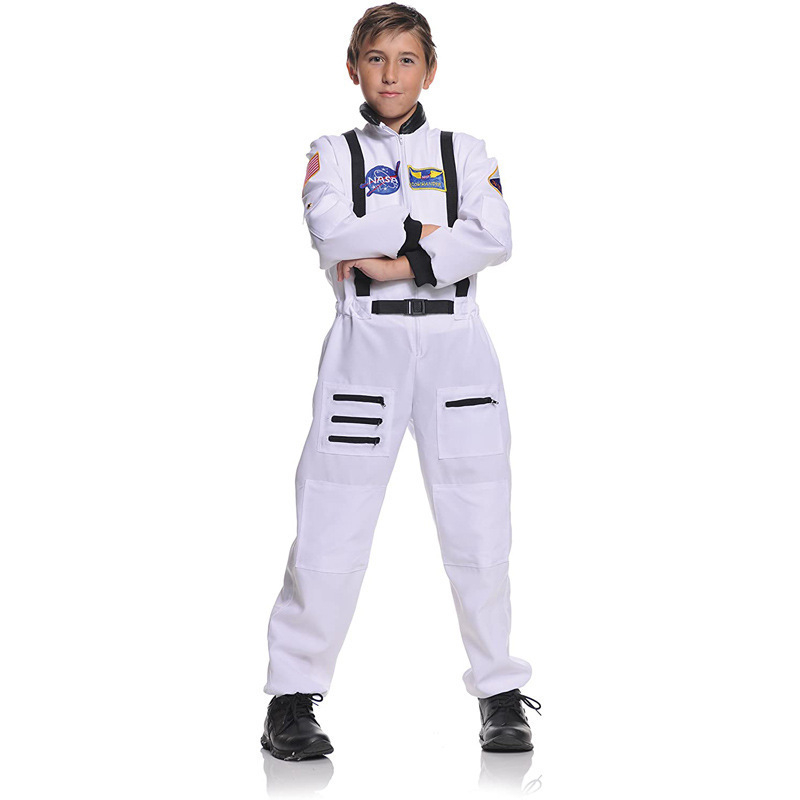 Astronaut kostim za Halloween cosplay – unisex, za odrasle i djecu, tkanina od pamukove smjese, proljeće 2025