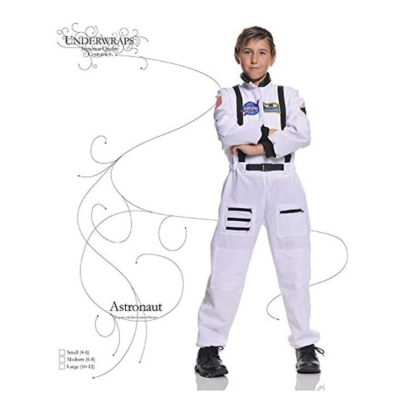 Astronaut kostim za Halloween cosplay – unisex, za odrasle i djecu, tkanina od pamukove smjese, proljeće 2025
