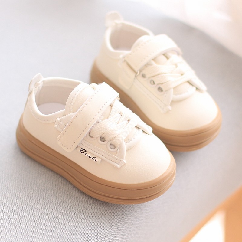 Patice za bebe za hodanje, 12–36 mjeseci, jesen, unisex, sintetička koža, mekana potplata, Velcro zatvarač, protuklizni, prozračni