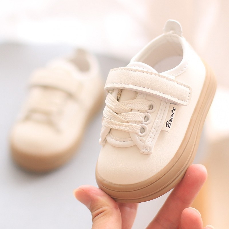 Patice za bebe za hodanje, 12–36 mjeseci, jesen, unisex, sintetička koža, mekana potplata, Velcro zatvarač, protuklizni, prozračni