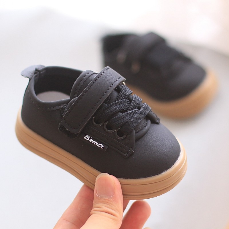 Patice za bebe za hodanje, 12–36 mjeseci, jesen, unisex, sintetička koža, mekana potplata, Velcro zatvarač, protuklizni, prozračni