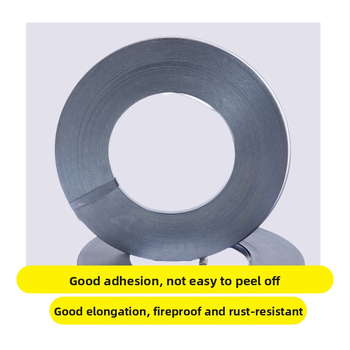 Galvanizált acél szalag fémtermékek csomagolásához, nagy szilárdságú 850 MPa, vastagság 0,5–1,0 mm, tekercs belső Ø 300–400 mm