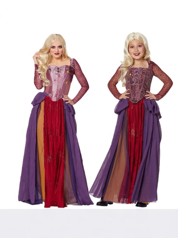 Halloween cosplay kostim za vješticu — srednjovjekovna dvorska princeza, duga haljina s čipkom za scenske nastupe, poliester tkanina, za žene 18–24 godina