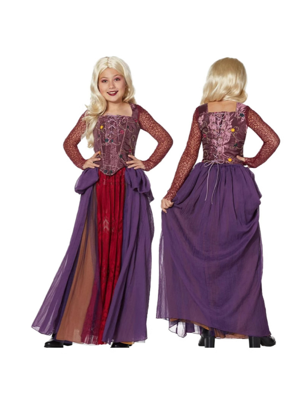 Halloween cosplay kostim za vješticu — srednjovjekovna dvorska princeza, duga haljina s čipkom za scenske nastupe, poliester tkanina, za žene 18–24 godina