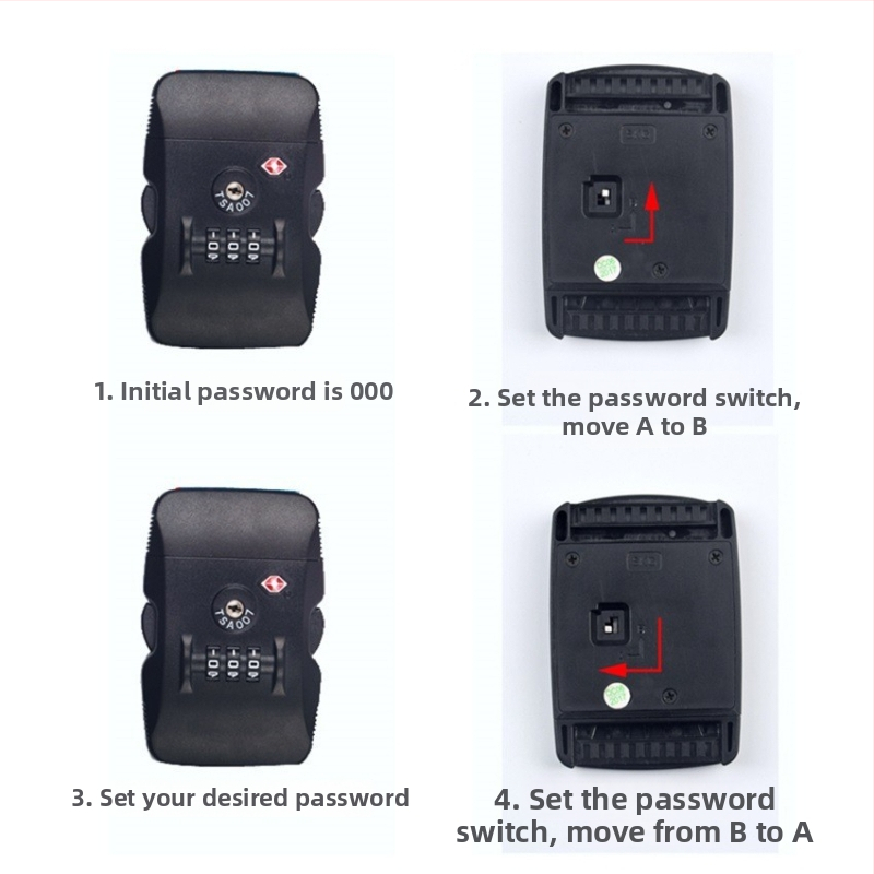 ABS materiálu príslušenstvo na cestovné tašky, TSA zámok s heslom, spoľahlivá spona 5.0, odolné voči opotrebeniu, Značka Yifeng