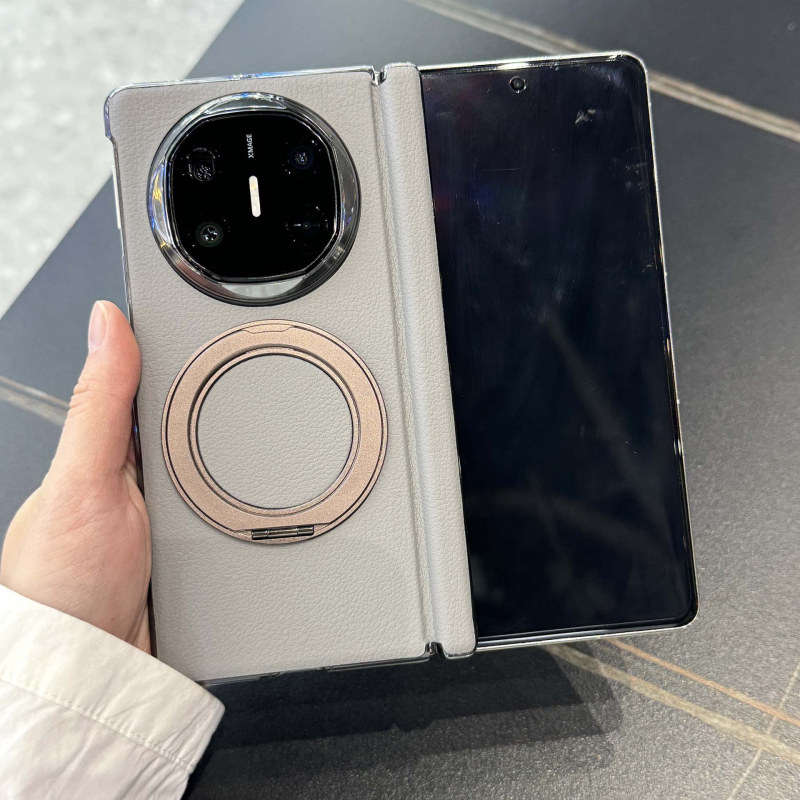 Θήκη Huawei Mate X6 από δέρμα με περιστρεφόμενη βάση και μαγνητικό περίβλημα, προστασία από κραδασμούς, αντιδακτυλικά αποτυπώματα