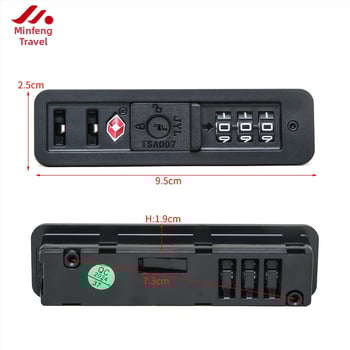 Κλειδαριά αποσκευών με ενσωματωμένο κλείδωμα φερμουάρ και συνδυαστικό κλείδωμα – πλαστικό αξεσουάρ αποσκευών