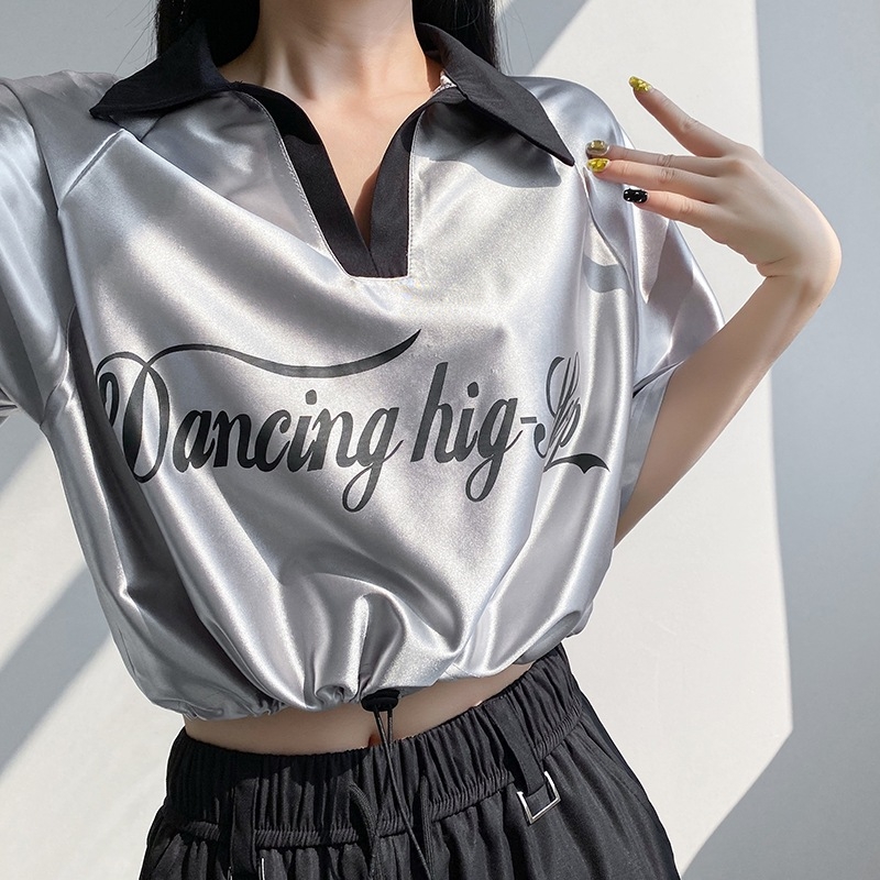 Női nyári két darabos sportos szett – retro casual street-hipster stílus, poliészter anyag pamutkeverékkel (50–70% pamut)