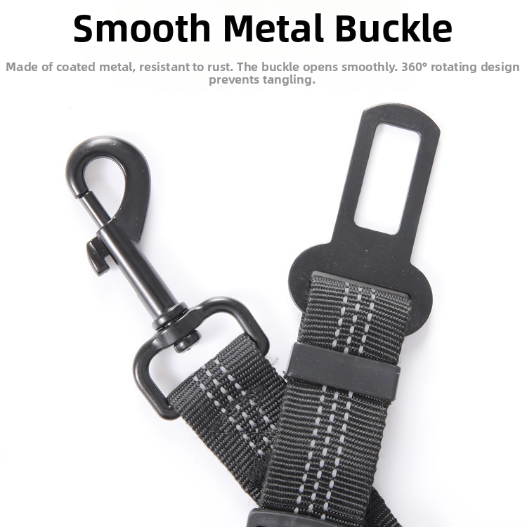 Pás na bezpečnosť psa v aute – nastaviteľný nylonový ťahový remienok, vysúvací mechanizmus, pôvod Zhejiang