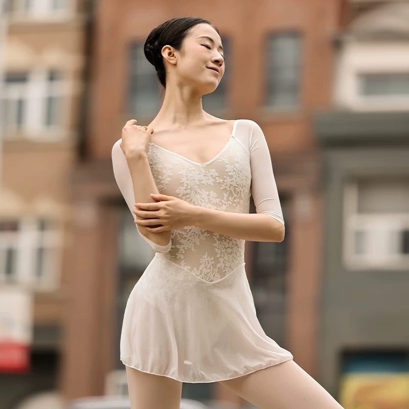 Judydance Jednodelni plesni kostim od najlona, dugi rukav, za odrasle žene, balet/moderni ples, 88% najlon uz podstavu 12% spandex