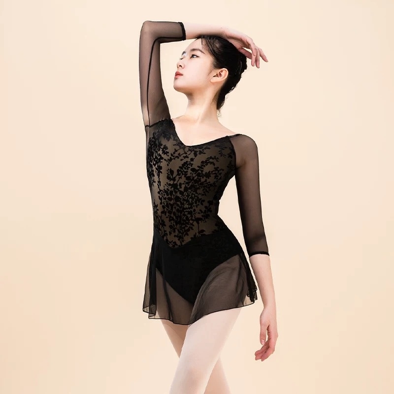 Judydance Jednodelni plesni kostim od najlona, dugi rukav, za odrasle žene, balet/moderni ples, 88% najlon uz podstavu 12% spandex