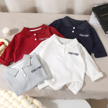 Gyerekek polo ing, hosszú ujjú, szabadidős stílus, 100% poliészter, fiúknak 8 év felett