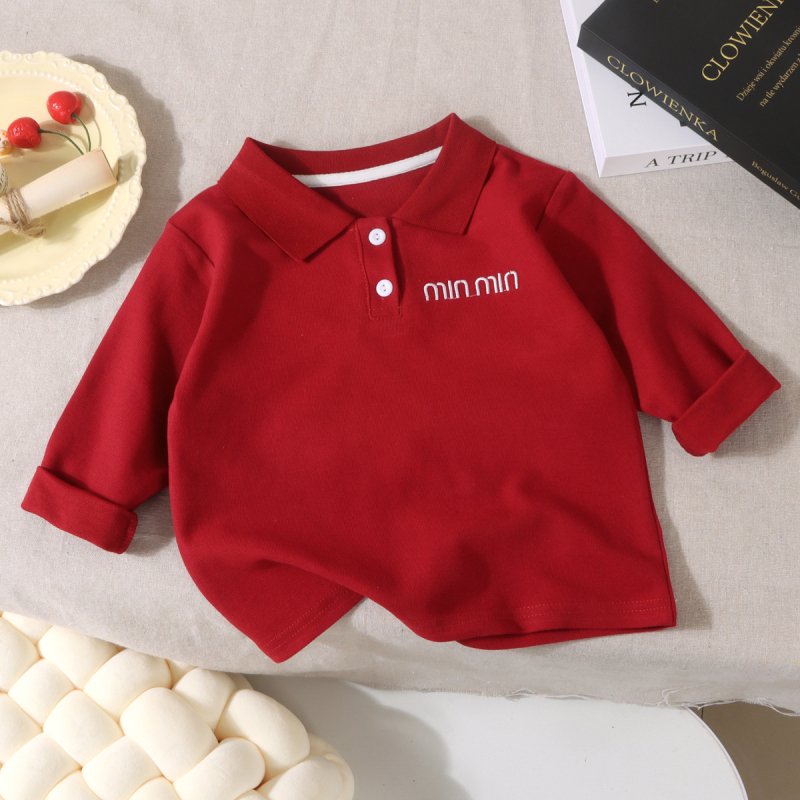 Gyerekek polo ing, hosszú ujjú, szabadidős stílus, 100% poliészter, fiúknak 8 év felett